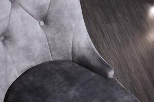 Design szék Rococo Levia fej szürke / króm