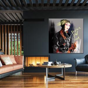 Gario Vászonkép Portré noi divat fekete - Irina Sadykova Méret: 30 x 30 cm