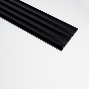 ONDA Black Lamelio lamella fekete falburkolat, beltéri bordás falipanel (12x270cm)