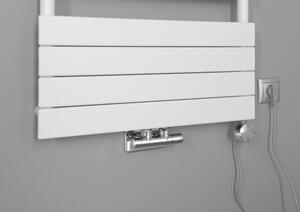 Birossi D lapos profilos törölközőszárító radiátor - fehér - 600x1222 mm