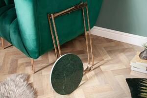 Design kisasztal Tristen I 35 cm márvány zöld