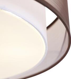 Modern mennyezeti lámpa barna fehér 50 cm 3-es lámpákkal - Drum Duo