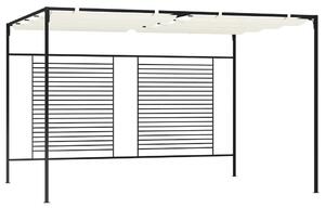 Krémszínű pavilon behúzható tetővel 3 x 4 x 2,3 m 180 g/m²