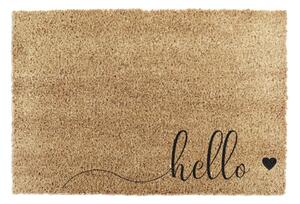 Hello Scribble természetes kókuszrost lábtörlő, 40 x 60 cm - Artsy Doormats