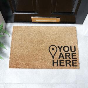 Kókuszrost lábtörlő 40x60 cm You Are Here – Artsy Doormats