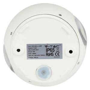 V-TAC 6W kültéri, fehér, fali LED lámpa természetes fehér - SKU 8302