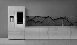Soner törés- és hőálló konyhai hátfal fekete absztrakt mintában 60x240 cm
