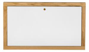 Fehér összecsukható asztal Woodman Brenta tölgyfa kerettel 74 x 44 cm