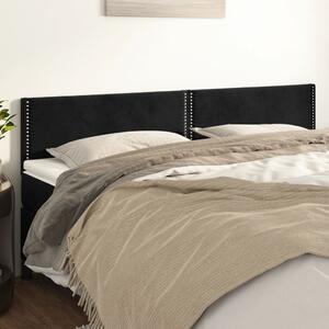 VidaXL 2 db fekete bársony fejtámla 90x5x78/88 cm