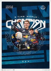 Művészeti nyomat Oracle Red Bull Racing - Max Verstappen - 2023 F1® World Drivers' Champion, (40 x 50 cm)