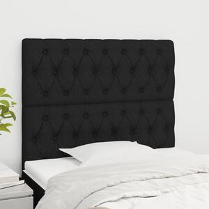 VidaXL 2 db fekete szövet fejtámla 100x7x78/88 cm