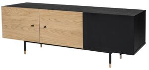 Tölgy TV asztal Woodman Jugend fém talppal 142 x 42 cm