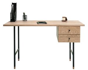 Tölgyfa íróasztal Woodman Jugend II. fém talppal 130 x 65 cm