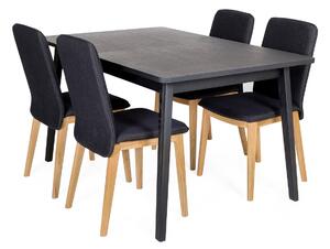 Fekete tölgy összecsukható étkezőasztal Woodman Skagen 140/180x90 cm