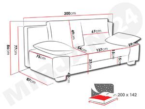 Széthúzható kanapé Soren (uttario velvet 2980 + senegal 808). 1053565