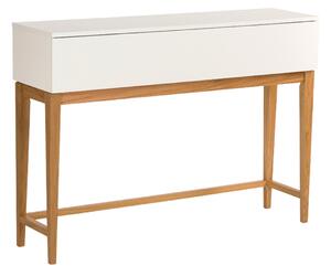 Fehér fésülködőasztal Woodman Blanco tölgyfa alappal 120x85 cm