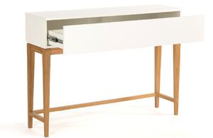 Fehér fésülködőasztal Woodman Blanco tölgyfa alappal 120x85 cm