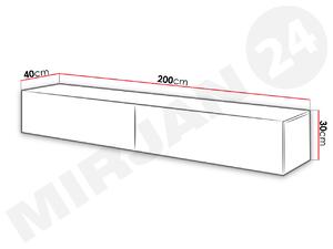 TV asztal/szekrény Kylara 200 (fehér + fényes fehér). 1053744