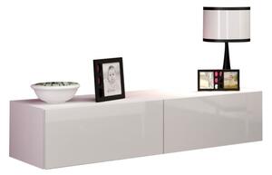 TV asztal/szekrény Zylia 140 (fehér + fényes fehér). 1053757
