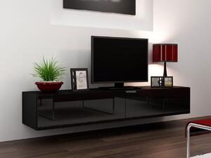 TV asztal/szekrény Zylia 180 (fekete + fényes fekete). 1053752