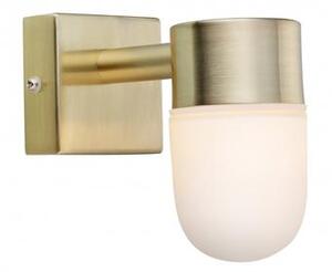 Markslöjd MENTON Kinkiet 1L Złoty Szczotkowany/Opal IP44 - MS-106374