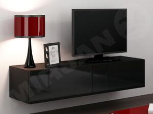 TV asztal/szekrény Zylia 140 (fekete + fényes fekete). 1053758