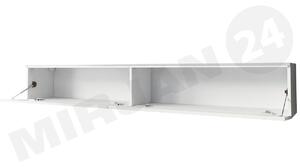 TV asztal/szekrény Dilune 180 (fehér + fényes fehér) (világítás nélkül). 1053806