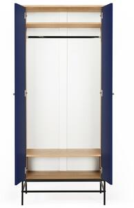 Kék tölgy szekrény Woodman Lia fém talppal 80 x 55 cm
