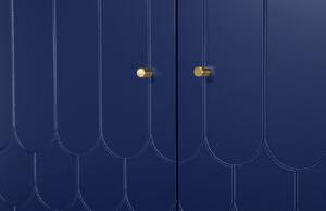 Kék tölgy szekrény Woodman Lia fém talppal 80 x 55 cm