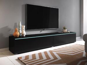 TV asztal/szekrény Dilune 180 (fekete grafit) (fehér LED világítás). 1053826