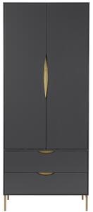 Szürke szekrény Woodman Kobe arany alappal 80 x 55 cm