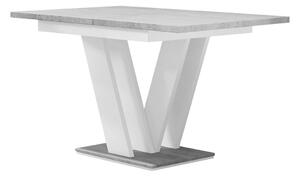 Széthúzható asztal Hildaria (fényes fehér + fényes fekete). 1053927