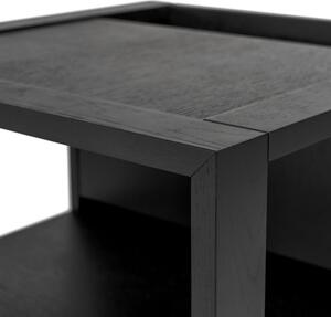 Fekete tölgy oldalasztal Woodman Kocka 50 x 50 cm