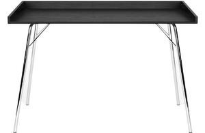 Fekete tölgy íróasztal Woodman Rayburn króm alappal 115 x 52 cm