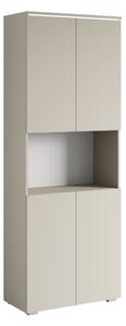 Könyvespolc Mirfivo 106, Ajtókkal, Zárt, Laminált forgácslap, 182x68x33cm, Kasmír