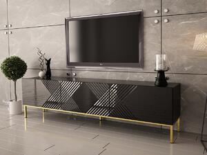 TV asztal/szekrény Magnilda 190 (fekete/fényes fekete). 1054060