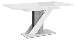 Modern asztal Exalior (fényes fehér + fényes fekete). 1054135