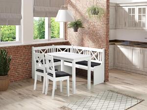 Konyha + asztal székekkel Sandonia 1 (fehér) (amor velvet 4322). 1054142