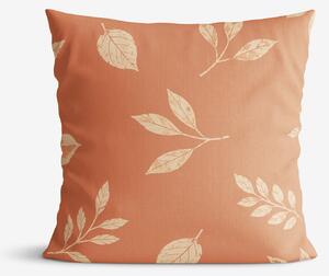 Goldea pamut párnahuzat - narancssárga őszi levelek 45 x 45 cm