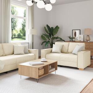 VidaXL Kanapé 2 pcs Bézs 220 x 80 x 84 cm Lábbal kevert anyag