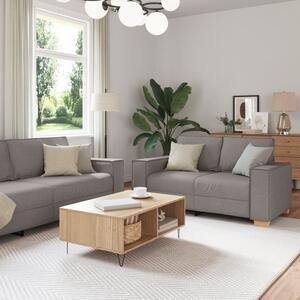 Kanapé 3 pcs Tópszínű 220 x 80 x 84 cm Lábbal kevert anyag