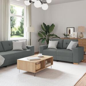 VidaXL Kanapé 3 pcs Sötétszürke 221 x 80 x 80 cm Lábbal kevert anyag