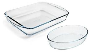 Pyrex üveg sütőedény készlet 2 db, 3,7 l + 2,2 l