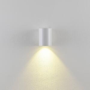 Deko-Light Kültéri fali lámpa CAN, fehér, 1 izzó, Ø 8 cm, IP65, fém, GU10, dimmelhető, Fehér / opál, Alumínium