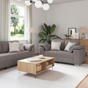 Kanapé Szett 2 pcs Tópszínű 219 x 77 x 82 cm szövet