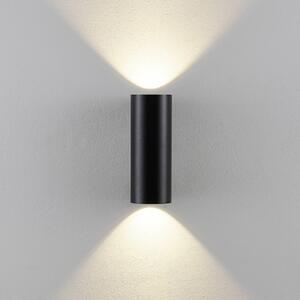 Deko-Light Kültéri fali lámpa CAN, fekete, 2 izzós, Ø 8 cm IP65 fém GU10, dimmelhető, Fekete, Alumínium