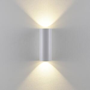 Deko-Light CAN kültéri fali lámpa, fehér, 2 izzós, Ø 8 cm, IP65, fém, GU10, dimmelhető, Fehér / opál, Alumínium