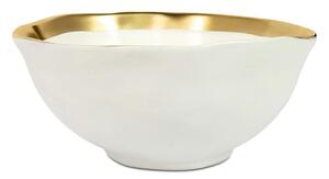 KARE Bell Porcelán Tál Fehér-Arany 15cm