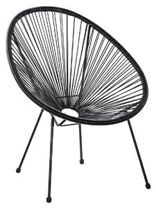 Kerti szék ACAPULCO II PE Rattan Fekete