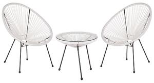 Bisztrószett ACAPULCO II PE Rattan Fehér